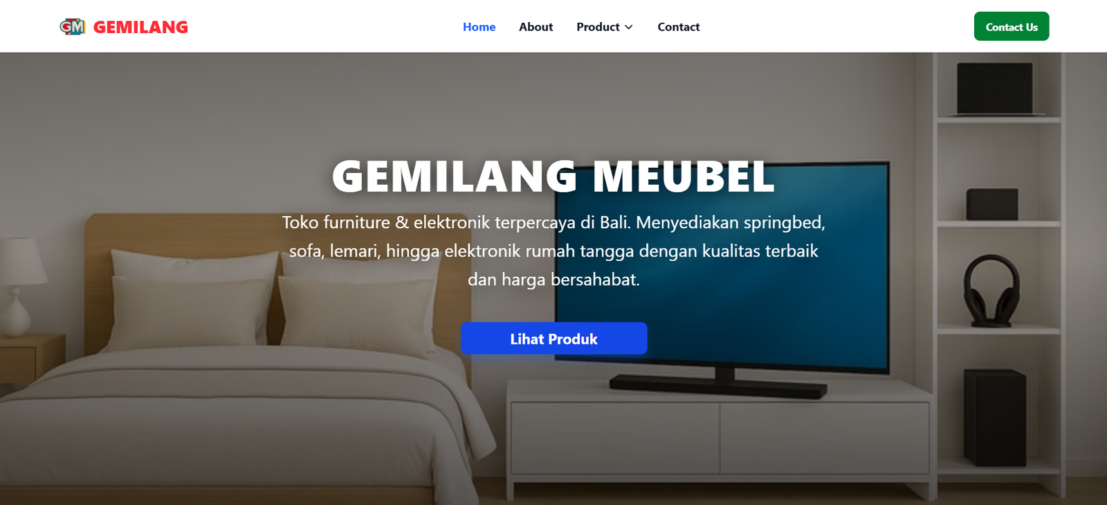 Homepage and ERP for Gemilang Meubel
